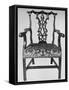 'Chinese Chippendale Elbow-Chair with Seat in Contemporary Needlework', mid 18th century, (1928)-Thomas Chippendale-Framed Stretched Canvas