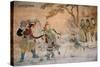 Chinese Classic Wall Drawing-B.B. Xie-Stretched Canvas