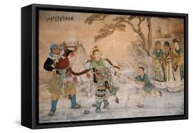 Chinese Classic Wall Drawing-B.B. Xie-Framed Stretched Canvas