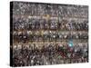 Chinese Conmuters' Bikes are Lined up-null-Stretched Canvas