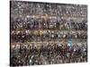 Chinese Conmuters' Bikes are Lined up-null-Stretched Canvas