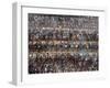 Chinese Conmuters' Bikes are Lined up-null-Framed Premium Photographic Print