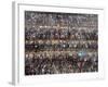 Chinese Conmuters' Bikes are Lined up-null-Framed Photographic Print