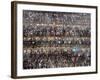 Chinese Conmuters' Bikes are Lined up-null-Framed Photographic Print