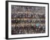 Chinese Conmuters' Bikes are Lined up-null-Framed Photographic Print