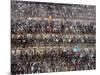 Chinese Conmuters' Bikes are Lined up-null-Mounted Photographic Print