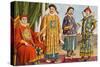 Chinese Costumes - Emperor, Mandarin, and Military Mandarin-Tancredi Scarpelli-Stretched Canvas