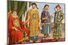 Chinese Costumes - Emperor, Mandarin, and Military Mandarin-Tancredi Scarpelli-Mounted Giclee Print