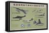 Chinese Cultural Revolution American Air Force Aircraft Spotter's Guide-null-Framed Stretched Canvas