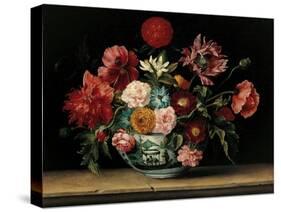 Chinese Cup with Flowers-Jacques Linard-Stretched Canvas