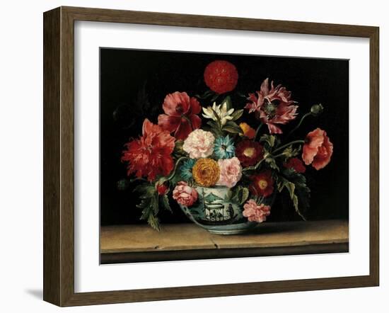 Chinese Cup with Flowers-Jacques Linard-Framed Art Print