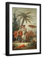 Chinese Curiosity, Study for a Tapestry Cartoon, C.1742-Francois Boucher-Framed Giclee Print