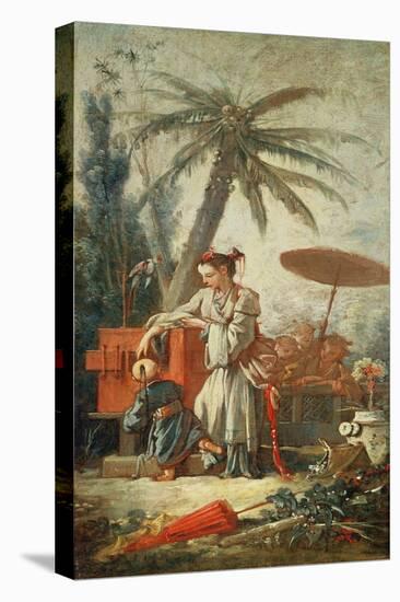 Chinese Curiosity, Study for a Tapestry Cartoon, C.1742-Francois Boucher-Stretched Canvas