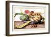 Chinese Dish with Artichokes, A Rose and Strawberries-Giovanna Garzoni-Framed Art Print