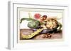 Chinese Dish with Artichokes, A Rose and Strawberries-Giovanna Garzoni-Framed Art Print