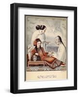 Chinese Doctor Feels the Pulse of an Aristocratic Patient with Exceedingly Long Finger Nails-Jean Droit-Framed Art Print