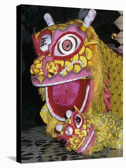 Chinese Dragon Dance at Chinese New Year Celebrations, Vietnam, Indochina, Southeast Asia, Asia-Stuart Black-Stretched Canvas