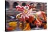 Chinese Dragon Dancing on New Year's Eve, Macau, China-Dallas and John Heaton-Stretched Canvas