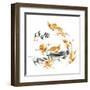 Chinese Dragon Fish Ink Painting. Translation: Abundant Harvest Year After Year-yienkeat-Framed Art Print