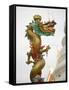 Chinese Dragon, Golden Mount, Wat Saket Temple, Bangkok, Thailand-Russell Young-Framed Stretched Canvas