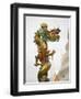 Chinese Dragon, Golden Mount, Wat Saket Temple, Bangkok, Thailand-Russell Young-Framed Photographic Print