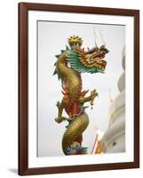 Chinese Dragon, Golden Mount, Wat Saket Temple, Bangkok, Thailand-Russell Young-Framed Photographic Print