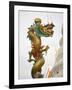 Chinese Dragon, Golden Mount, Wat Saket Temple, Bangkok, Thailand-Russell Young-Framed Photographic Print