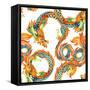 Chinese Dragon Pattern-tanycya-Framed Stretched Canvas