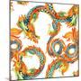 Chinese Dragon Pattern-tanycya-Mounted Art Print