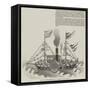 Chinese Drawing of an English War-Steamer-null-Framed Stretched Canvas