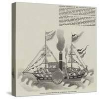 Chinese Drawing of an English War-Steamer-null-Stretched Canvas