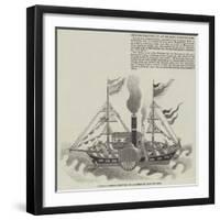 Chinese Drawing of an English War-Steamer-null-Framed Giclee Print