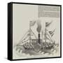 Chinese Drawing of an English War-Steamer-null-Framed Stretched Canvas