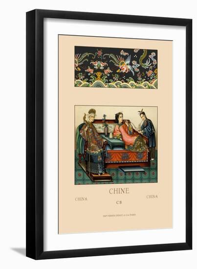 Chinese Empress, Imperial Wife, and Servant-Racinet-Framed Art Print