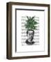 Chinese Evergreen Head Plant Head-Fab Funky-Framed Art Print