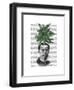 Chinese Evergreen Head Plant Head-Fab Funky-Framed Art Print