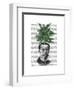 Chinese Evergreen Head Plant Head-Fab Funky-Framed Art Print