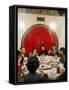 Chinese Family During Dinner at a Traditonally Decorated Restaurant-null-Framed Stretched Canvas