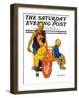 "Chinese Family," Saturday Evening Post Cover, April 2, 1927-Henry Soulen-Framed Giclee Print