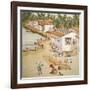 Chinese Farmers Sieving Rice-null-Framed Giclee Print