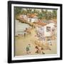 Chinese Farmers Sieving Rice-null-Framed Giclee Print