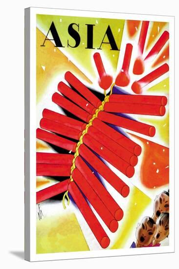 Chinese Fire Crackers-Frank Mcintosh-Stretched Canvas