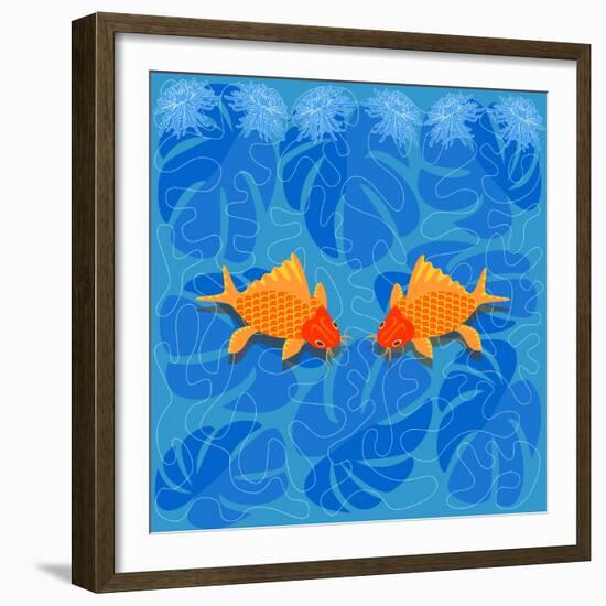 Chinese Fish-Claire Huntley-Framed Giclee Print