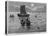 Chinese Fishermen in San Francisco Bay.-null-Stretched Canvas