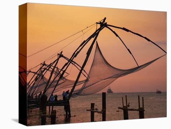 Chinese Fishing Nets, Cochin, Kerala, India, Asia-Tuul-Stretched Canvas