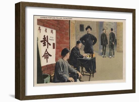 Chinese Fortune Tellers in Chinatown San Francisco, CA - San Francisco, CA-Lantern Press-Framed Art Print