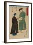 Chinese from Nanking Admire Koshu? Fan (Shincho? Nankinjin Kansho Koshu? O?Gi No Zu)-Sadahide Utagawa-Framed Art Print