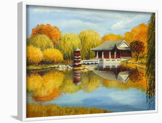 Chinese Garden In Berlin-kirilstanchev-Framed Art Print