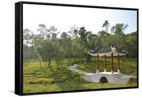 Chinese Garden Pavilion-sevenke-Framed Stretched Canvas