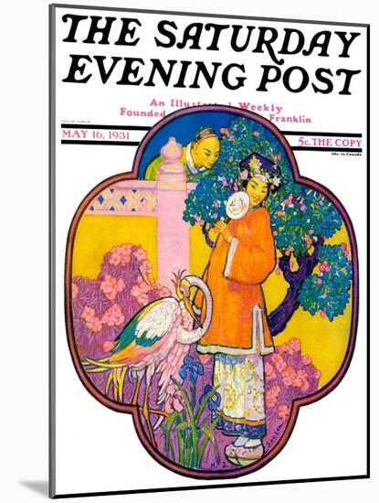 "Chinese Garden," Saturday Evening Post Cover, May 16, 1931-Henry Soulen-Mounted Giclee Print